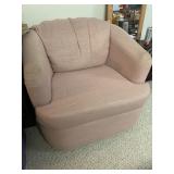 Pink swivel Lounge Chair