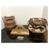 Corwith equipment Christmas clock and baskets