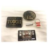 The Dodge boys belt buckle, bullet, keychain