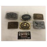 Various equipment belt buckles snap on