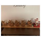 Santa & His Reindeer- 4 ft long