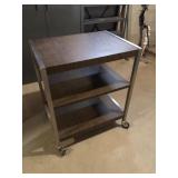 Metal cart on wheels