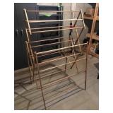 Indoor wooden clothes drying rack