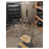 Drying rack, wardrobe stand, and stepstool