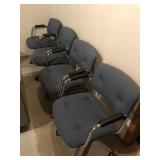4 Upholstered padded chairs