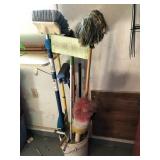 Broom squeegee and bucket