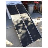 Folding wheelchair ramp