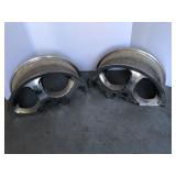 Aluminum wheel cut in half