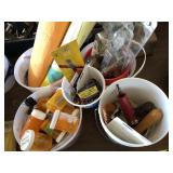 4 Pails of garage items
