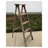 Wooden step ladder