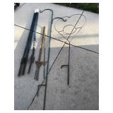 Fence posts shepherd hook and heart