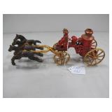 Cast Iron 3-Horse Fire Pumper