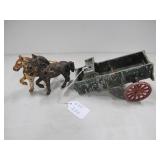 Cast Iron 2-Horse Wagon