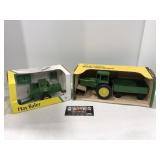 1/32 John Deere tractor, wagon, hay Baler Ertl