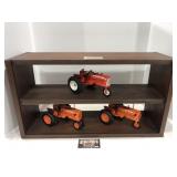 Allis Chalmers display case w/tractors