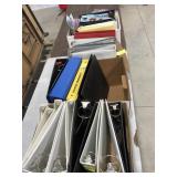 4 boxes of Three ring binders