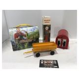John Deere lunch box, AC Gas pump, Mini IH