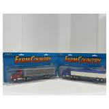 Farm country, livestock trailer, green trailer,