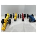 Scale model tractors. One missing front set of