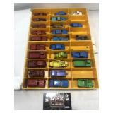 Tootsie toy mini cars in case