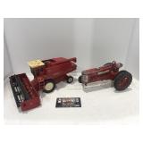 International combine and farmall 350 broken