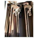 18 inch pipe wrenches some rigid