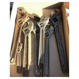 Various size crescent wrenches