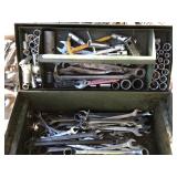 Toolbox with wrenches and sockets