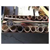 S&K 3/4 inch drive breaker bar set and ratchet