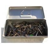 Toolbox full of drill chuck keys