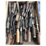 Wooden handled screwdrivers