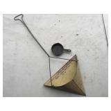 Kerns Hayes implement dust pan and cast-iron egg