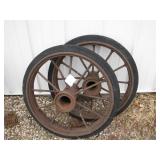 31" Rubber Steel Wheels