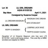 LIL GIRL DREAMIN AQHA Bay Mare