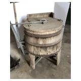 Vintage wood washing machine