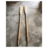 Wooden oars
