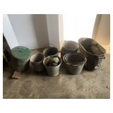 Galvanized pails and copper boiler(rough)
