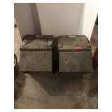 2- Metal dog feeders