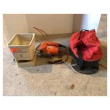 Lawn seeders and saber saw