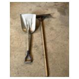 Aluminum scoop and snow shovel