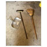 Brooms and dust pan
