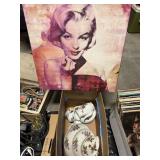 Floral dish set and canvas