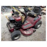 White riding lawn mower