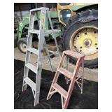 2- aluminum step ladders