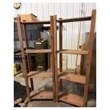 2- wooden book shelfs