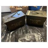 Ammo cans, one has gun cleaning kits