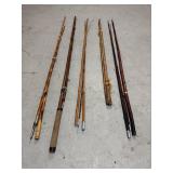 5- Bambo Cane fishing rods