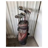 Golf clubs and bag