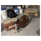 Boat seats and table