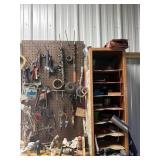 Pegboard contents north of window
